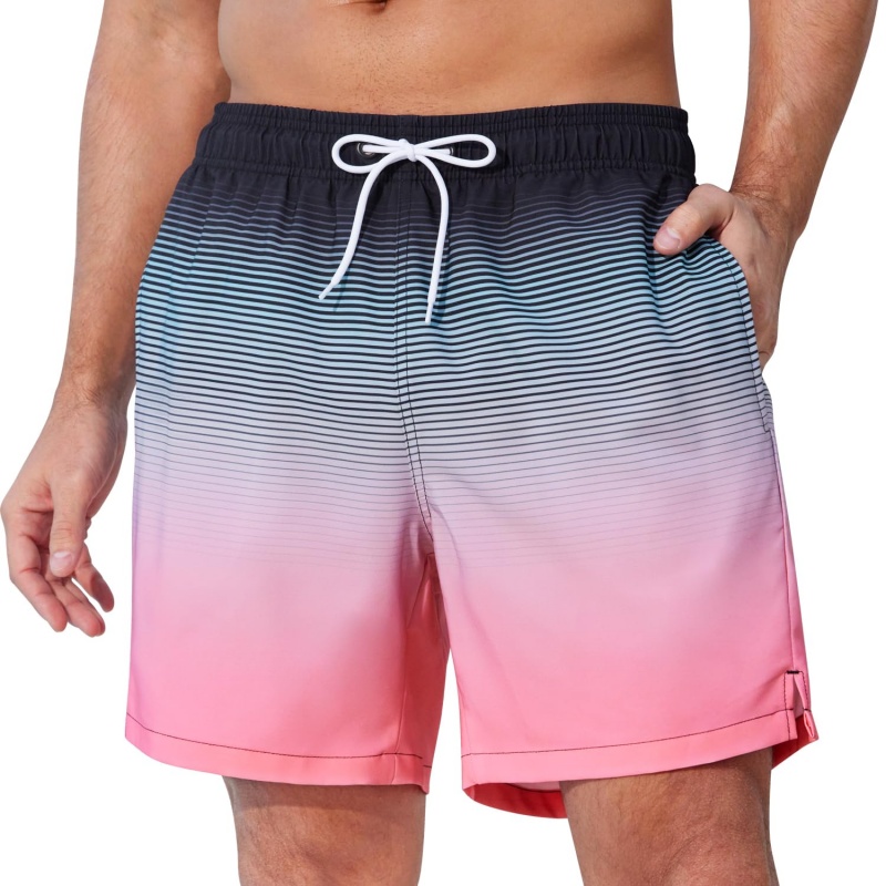 Trunks Board Surf - Maillot de bain graphique rayé ombré