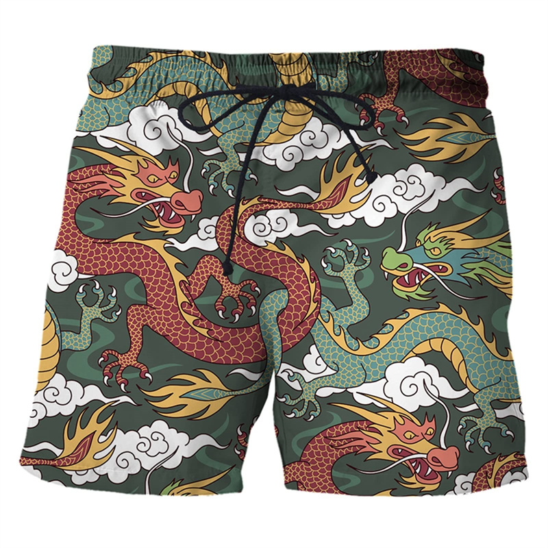 Trunks Board Surf - Maillot de bain imprimé dragon chinois