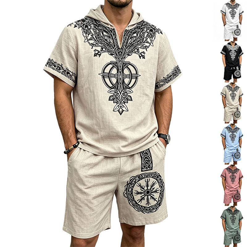Ensemble d'été 2 pièces pour h - Short Linen Drawstring avis et prix